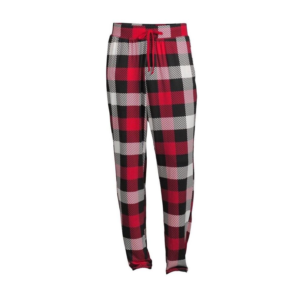Plaid Red White Black Mens Lounge Sleep Pajama Pants XL 40-42 New
